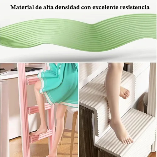 Vista 5 de Almohadillas para escalera de litera, cubierta autoadhesiva para escalera de litera, acolchado de espuma para escalón de litera, almohadillas