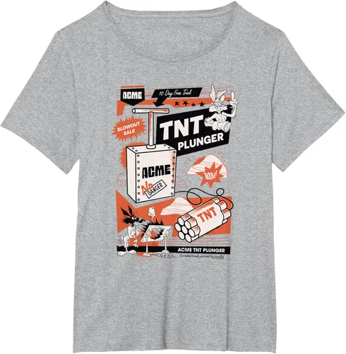 Vista 41 de Looney Tunes Wile E. Coyote - Camiseta de émbolo TNT, Blanco, S