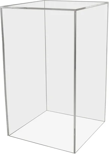 Vista 26 de Elevador de productos al por menor o contenedor de almacenamiento de mercancía 6 "Caja de exhibición de acrílico transparente con un lado abierto