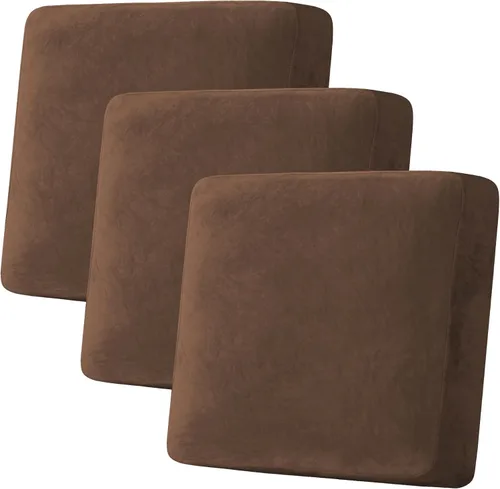 Vista 28 de H.VERSAILTEX Funda de cojín elástica de terciopelo para sofá, funda de cojín de felpa para cojines de silla, protector de muebles, cojín de asiento