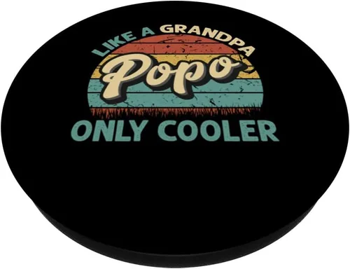Vista 2 de Popo Like A Grandpa Only Cooler Vintage Dad Fathers Day PopSockets Swappable PopGrip