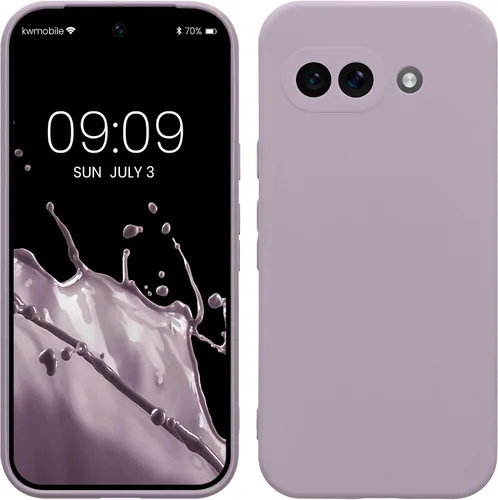 Vista 158 de kwmobile Funda compatible con Google Pixel 9 - Funda protectora delgada de TPU para teléfono - Acabado mate suave - Piedra antigua