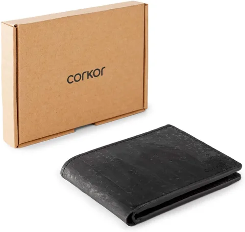 Vista 4 de Corkor Billetera plegable para hombre, delgada