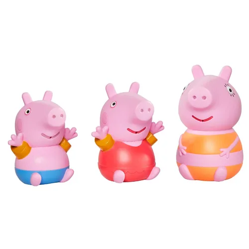 Vista 4 de TOOMIES E73159 Tomy Peppa, Daddy Pig, Peppa & George Squirters, juguetes para niños para juegos acuáticos, divertidos accesorios de baño para bebés