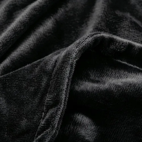 Vista 5 de TONGDADA Weighted Blanket Cover (Black Minky, 48''x72'' Duvet Cover)