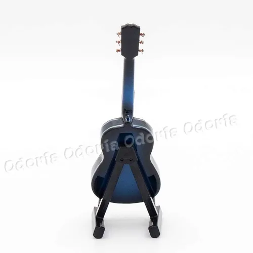 Vista 3 de Odoria 1/12 Guitarra Miniatura Casa de Muñecas Instrumentos Musicales Accesorios, Azul