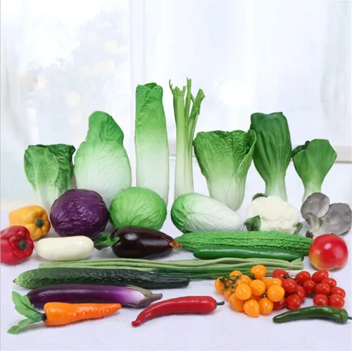 Vista 4 de Zzooi 1 unids artificial de alta simulación lechuga Display Props lechuga modelo decoración Prop