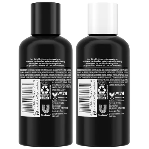 Vista 2 de TRESemmé Travel Essentials, Juego de Champú y Acondicionador de Humedad Rica, Desenredante Hidratante para el Cabello con Ácido Hialurónico, 3 Oz c/u