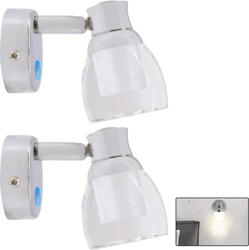 Vista 10 de Paquete de 2 Focos LED COB de Techo Downlight de 12V con Interruptor, Montaje en Superficie 330° Ajustable Regulable Luz de Pared para RV Lámpara