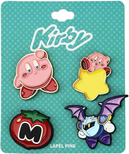 Vista 2 de Kirby Meta Knight and Maxim Tomate Variedad 4pk Relleno de Esmalte, plateado