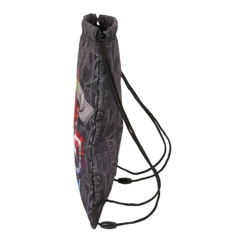 Vista 4 de Bolsa Mochila con Cuerdas The Avengers Vendetta Negro 26 x 34 x 1 cm