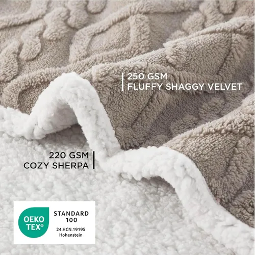 Vista 4 de Bedsure - Mantas impermeables para perros para la cama - Manta para mascotas para cama y sofá lavable, manta de forro polar de jacquard para gatos