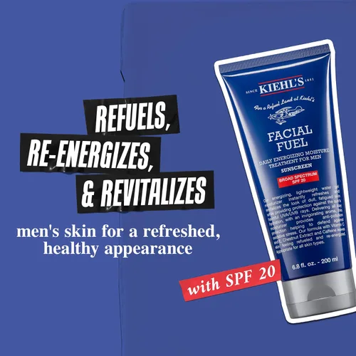 Vista 3 de Kiehl's Hidratante Facial Fuel para Hombres con SPF 20, Hidratante Facial Energizante para Piel Opaca, Sensación No Grasa, Loción Hidratante