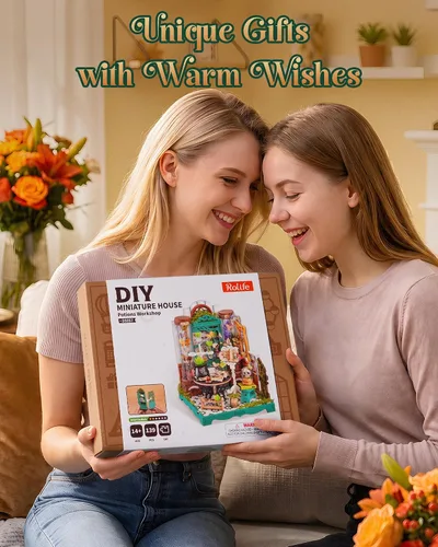 Vista 7 de Rolife Kit de casa de muñecas en miniatura para estudiar la naturaleza Taller de Pociones