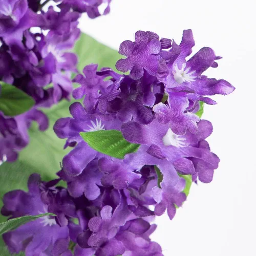 Vista 2 de Factory Direct Craft Arbusto lila artificial morado para arreglos florales de seda y exhibiciones de primavera (19 pulgadas)