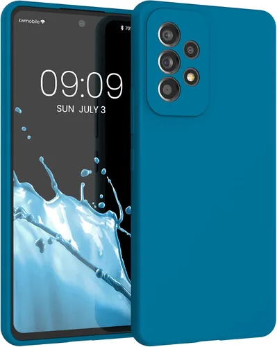 Vista 203 de kwmobile Funda Compatible con Samsung Galaxy A14 5G - Funda de teléfono de TPU y silicona con acabado suave - Verde Lima