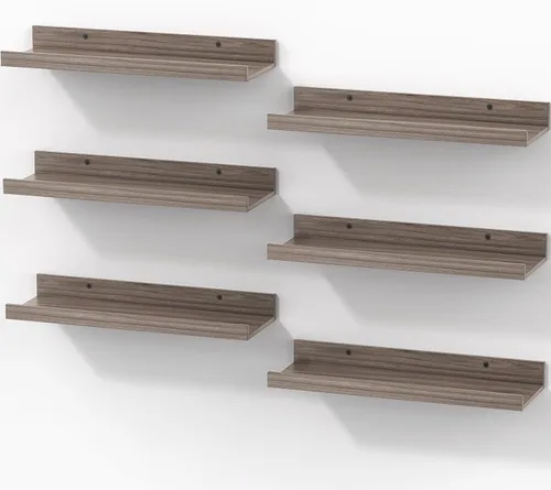 Vista 13 de BAYKA Estantes flotantes de 15.7 x 4.13 pulgadas para pared, decoración de Negro