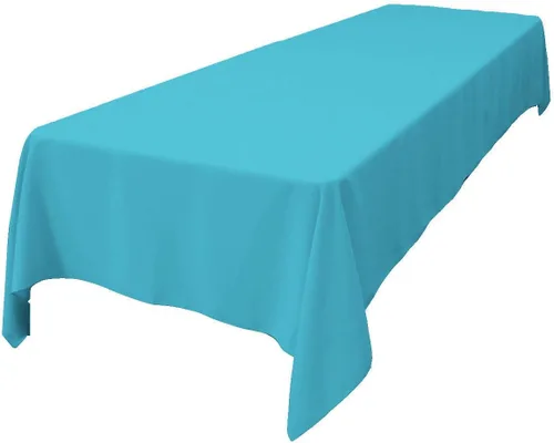 Vista 50 de LA Linen Mantel rectangular lavable de popelín de poliéster, resistente a las manchas y a las arrugas, cubierta de mesa 60x84, mantel de tela