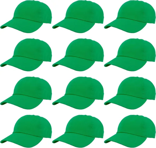 Vista 87 de Gelante Gorras de béisbol 100% algodón liso en blanco tamaño ajustable al por mayor a granel de 12