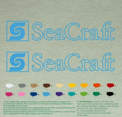 Vista 12 de SeaCraft Calcomanías de repuesto compatibles con Sea Craft, calcomanías de vinilo para barcos con motor fuera de borda, juego de 2