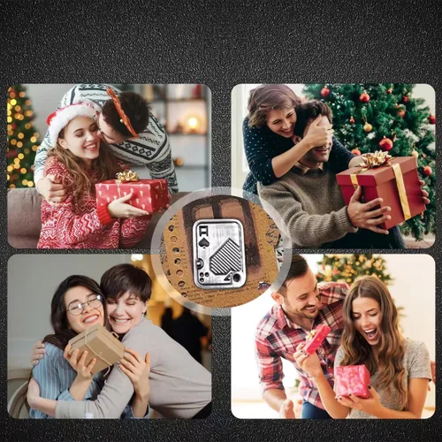 Vista 6 de Deslizador de Dedos, Tarjeta de Poker Metálica de 3 Capas, Clicker de Dedos, Juguetes para Dedos para Adultos, Alivian el Estrés, la Ansiedad