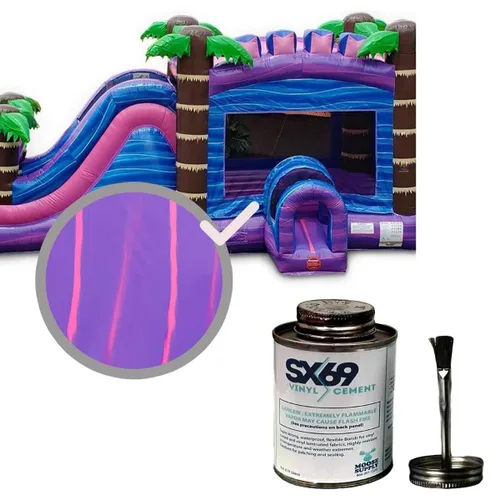 Vista 9 de Kit de reparación de vinilo, pegamento SX-69 de 4 onzas Mármol azul