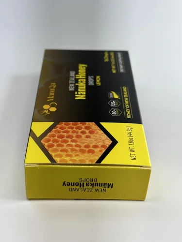 Vista 3 de Manuka Honey Drops - Mezcla de alta calidad, pastillas puras de Nueva Zelanda de grado médico, salud natural para adultos, para dolor de garganta