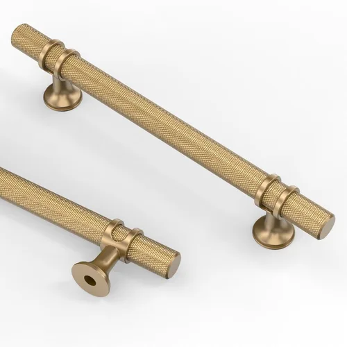 Vista 13 de Asidrama - Paquete de 10 manijas para gabinete de cocina de 3 pulgadas (76mm) de color negro mate y bronce champán, tiradores para gabinete