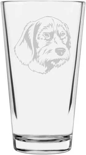Vista 160 de Podenco Canario - Vaso de pinta de 16 onzas con temática de perro personalizado