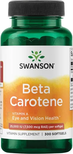 Vista 9 de Swanson Betacaroteno (vitamina A) 25000 Iu (7500 mcg) 100 Sgels (2 unidades)