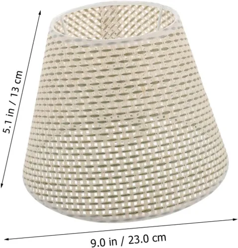 Vista 9 de DOITOOL Lámpara de ratán E27, lámpara rústica, lámparas de pared, lámparas colgantes de ratán, lámpara de escritorio, pantalla de mimbre, lámpara