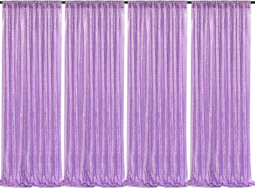 Vista 14 de 2 cortinas de 2 x 8 pies de lentejuelas con brillantina para marco de fotografía, para fiestas o fondos de fotografía