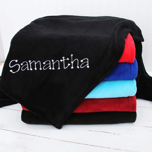 Vista 6 de Threadart Manta personalizada bordada con nombre súper suave y ultrasuave, manta de forro polar de 50 x 60 pulgadas, bordado personalizado incluido