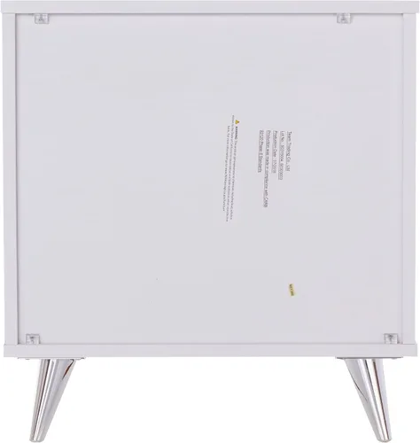 Vista 6 de SEI Furniture Oren - Mesita de noche con cajones, color blanco (AMZ2486FH)