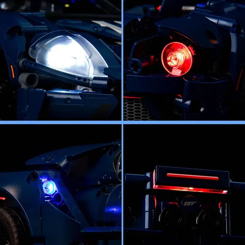 Vista 5 de VONADO Kit de luces LED para Lego 2022 Ford GT 42154, kit de luces Technic Ford GT de bricolaje compatible con automóvil Lego (sin modelo)
