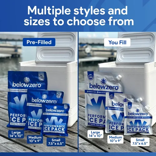 Vista 7 de Below Zero Reusable Ice Packs for Coolers – Long Lasting Cooler Ice Pack Blocks, Leak-Proof Freezer Packs for Camping, Lunch Boxes & Travel