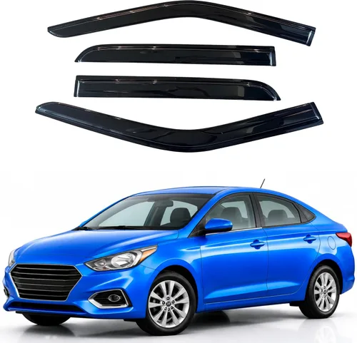 Vista 149 de Visera de ventana IG para Ford Focus Sedán y Hatchback 2012-2018, Protector de ventana lateral para lluvia y viento estilo Mugen, extra duradero