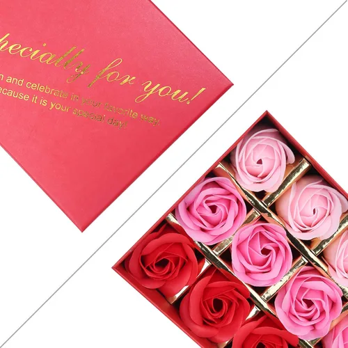 Vista 2 de Juego de 18 piezas de jabón de baño perfumado floral con pétalos de rosas, aceite esencial para plantas, el mejor regalo para mujeres, niñas, mamá