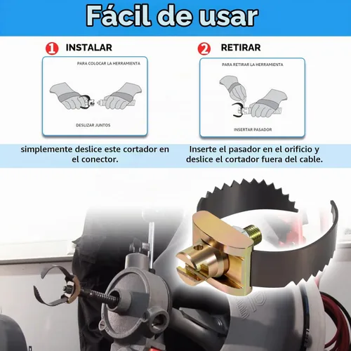 Vista 4 de 52817 T-231 2-1/2" Herramientas de corte C resistentes para el limpiador