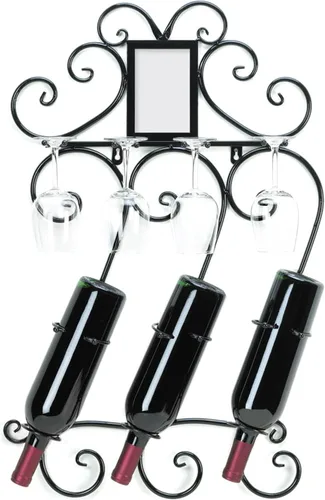Vista 2 de Wholesale Supermart Koehler Home - Estante decorativo para botella de vino para colgar en la pared, bonito estante