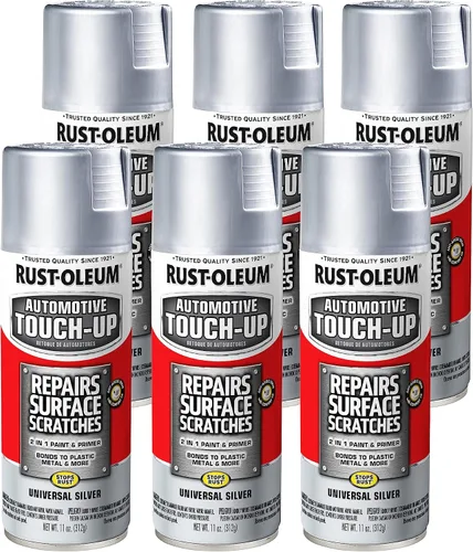 Vista 3 de Rust-Oleum 292325 Pintura en aerosol universal de retoque para automóviles, 11 onzas, blanco brillante