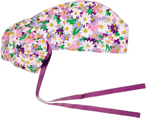Vista 15 de Gorra médica con botones – Gorro de algodón con banda para el sudor, lazo trasero ajustable para cola de caballo