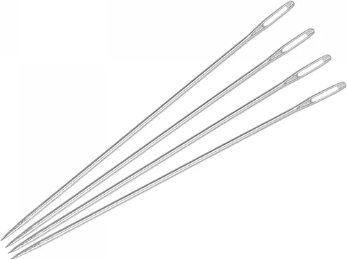 Vista 9 de uxcell Agujas de coser rectas largas bordadas agujas de rebordear acero inoxidable 1.89 pulgadas 40pcs