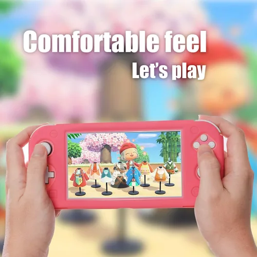 Vista 6 de Funda Grip para Nintendo Switch Lite, funda de silicona para Nintendo Switch Lite - Coral