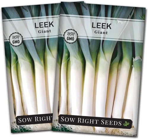 Vista 7 de Sow Right Seeds - Semillas de puerro gigantes para plantar - Paquete de reliquia sin OMG con instrucciones para plantar y cultivar un huerto