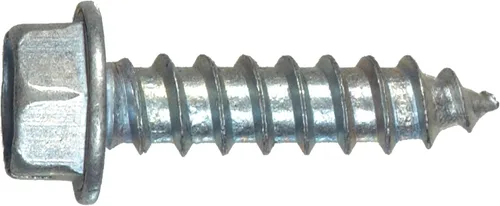 Vista 2 de Hillman 70345 - Tornillo de chapa ranurada, cabeza de arandela hexagonal de 14 x 3 pulgadas, paquete de 100, zinc