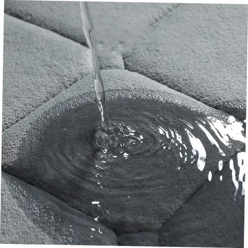 Vista 4 de Tapete de baño absorbente antideslizante grueso antideslizante para cocina, entrada, gris oscuro, resistente al agua para zonas de alto tráfico