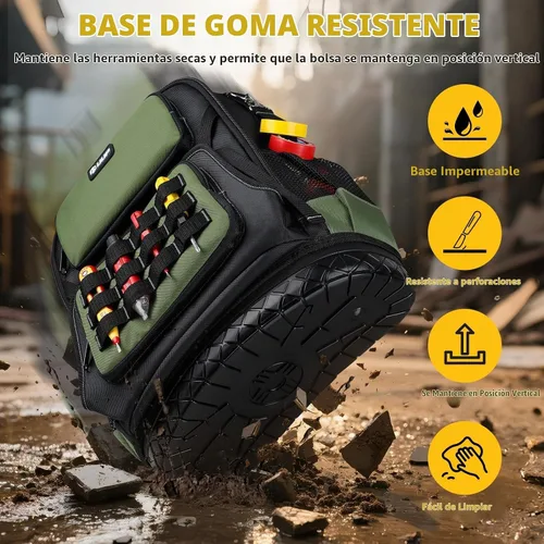 Vista 4 de Mochila de herramientas, UUP - Bolso de herramientas resistente de gran capacidad con fondo duro moldeado impermeable, mochila de almacenamiento