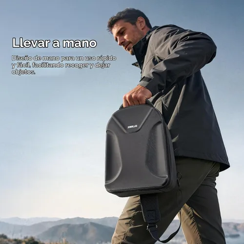 Vista 5 de STARTRC Funda Mini 5 Pro, Mochila de Transporte Rígida Resistente al Agua, Bolsa Grande para Drones que se Ajusta a Portátil de 11 Pulgadas, Mochila
