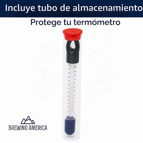 Vista 3 de Brewing America Termómetro flotante de vidrio Homebrew Cerveza Vinificación 0-122F Hecho en EE. UU